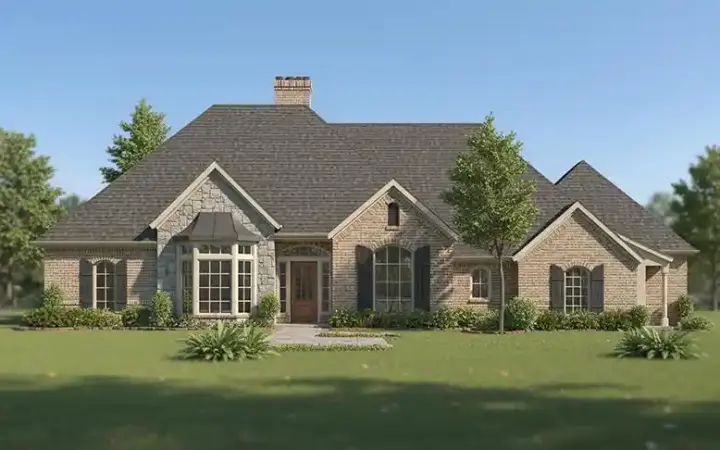 Traditional house plans 8-789 - front exterior, 2,260 sq ft, 3 bed, 2 bath house plans | Monster House Plans