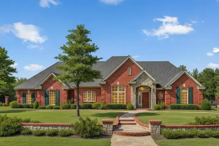European house plans 8-791 - front exterior, 2,277 sq ft, 3 bed, 2 bath house plans | Monster House Plans