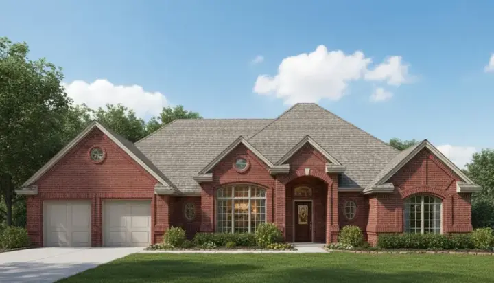 European house plans 8-794 - front exterior, 2,303 sq ft, 4 bed, 3 bath house plans | Monster House Plans