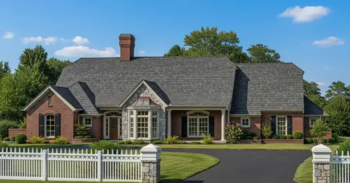 English Country house plans 8-799 - front exterior, 2,434 sq ft, 4 bed, 3 bath house plans | Monster House Plans