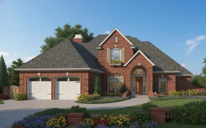 Traditional house plans 8-801 - front exterior, 2,465 sq ft, 4 bed, 2 bath house plans | Monster House Plans