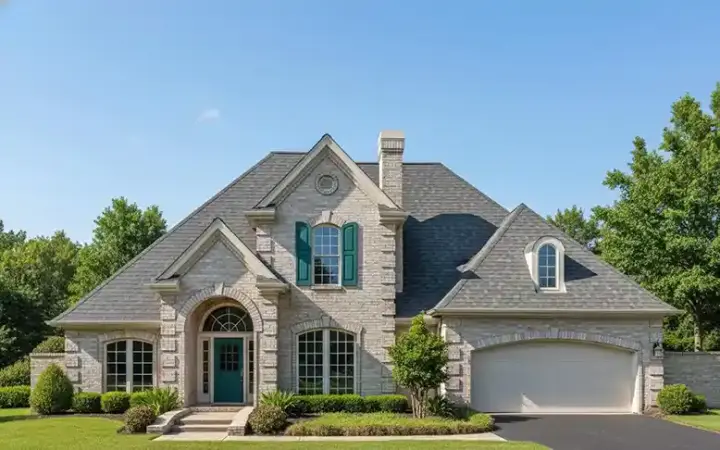 European house plans 8-807 - front exterior, 2,748 sq ft, 4 bed, 3 bath house plans | Monster House Plans