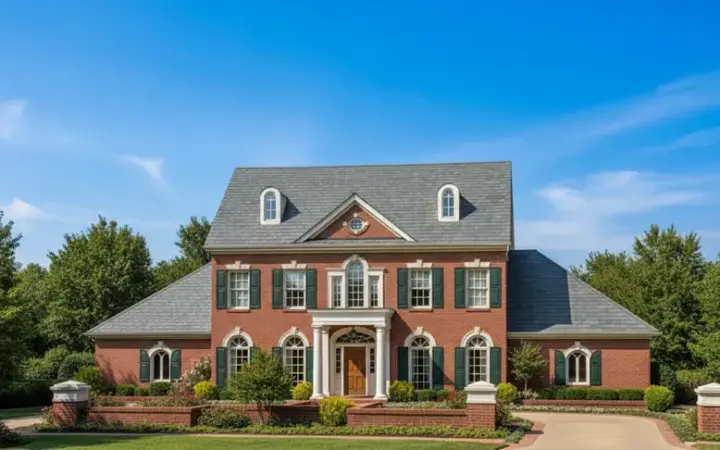 Southern Colonial house plans 8-813 - front exterior, 2,973 sq ft, 4 bed, 3 bath house plans | Monster House Plans