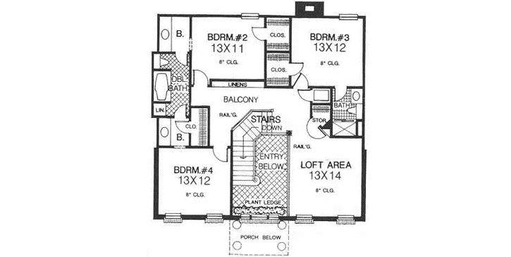Upper/Second Floor Plan: 8-813