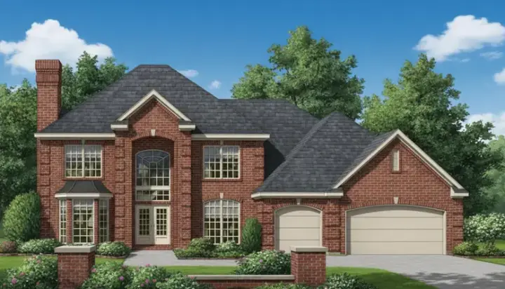 Traditional house plans 8-822 - front exterior, 3,219 sq ft, 4 bed, 3 bath house plans | Monster House Plans