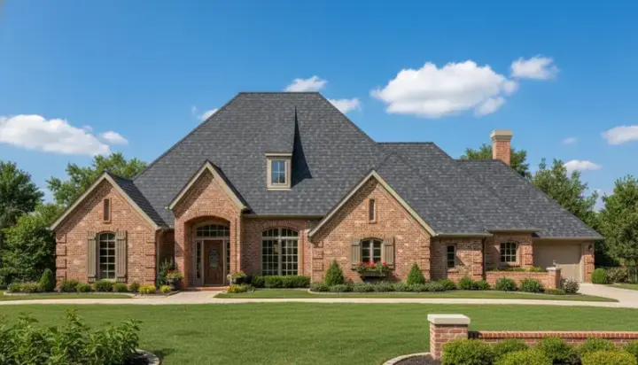 European house plans 8-826 - front exterior, 3,297 sq ft, 4 bed, 3 bath house plans | Monster House Plans