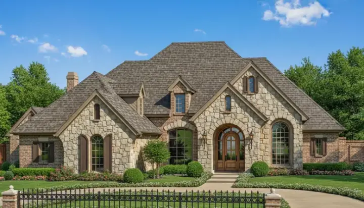 English Country house plans 8-829 - front exterior, 3,430 sq ft, 4 bed, 3 bath house plans | Monster House Plans