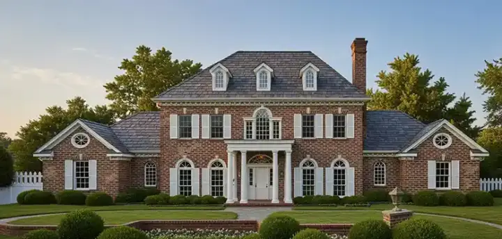 Southern Colonial house plans 8-831 - front exterior, 3,982 sq ft, 4 bed, 3 bath house plans | Monster House Plans