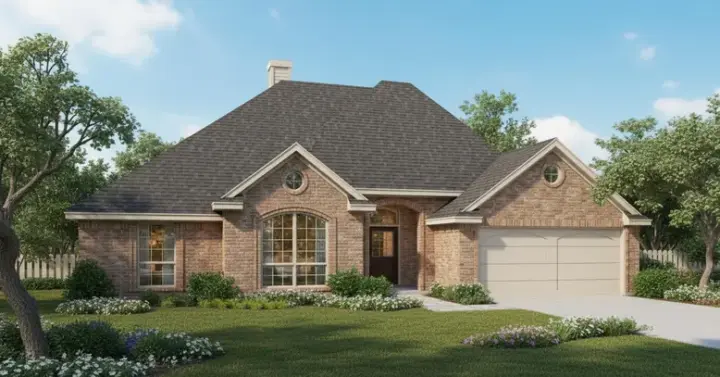 Traditional house plans 8-836 - front exterior, 1,452 sq ft, 3 bed, 2 bath house plans | Monster House Plans