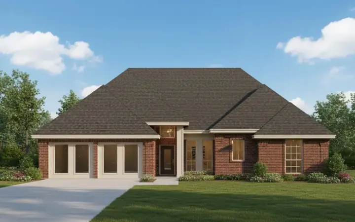 Traditional house plans 8-838 - front exterior, 1,584 sq ft, 4 bed, 2 bath house plans | Monster House Plans