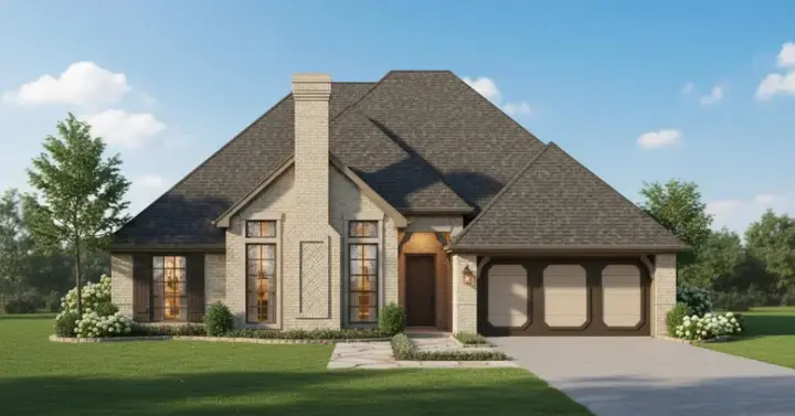 Traditional house plans 8-842 - front exterior, 1,751 sq ft, 3 bed, 2 bath house plans | Monster House Plans