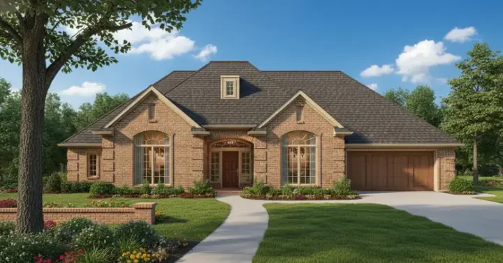 Traditional house plans 8-851 - front exterior, 2,172 sq ft, 4 bed, 2 bath house plans | Monster House Plans