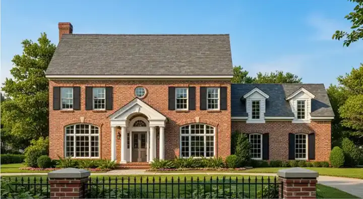 New England Colonial house plans 8-855 - front exterior, 3,022 sq ft, 4 bed, 2 bath house plans | Monster House Plans