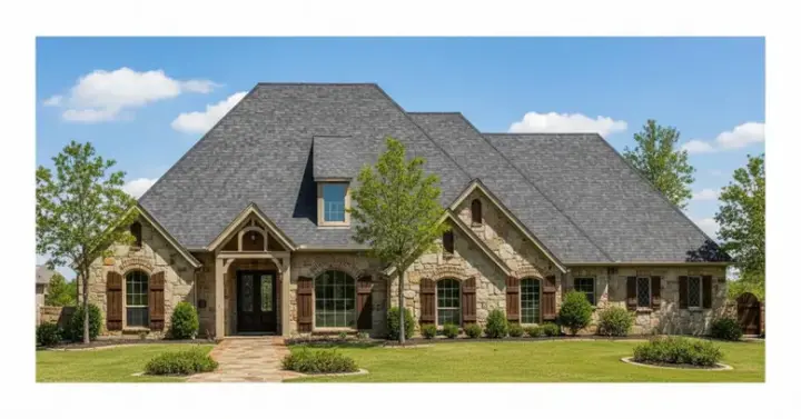 Early American house plans 8-856 - front exterior, 3,079 sq ft, 4 bed, 3 bath house plans | Monster House Plans
