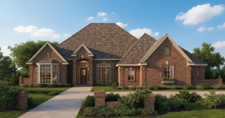 Traditional house plans 8-857 - front exterior, 3,126 sq ft, 4 bed, 3 bath house plans | Monster House Plans