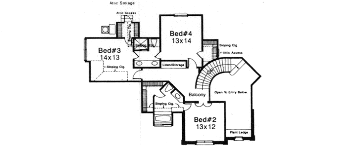 Upper/Second Floor Plan: 8-864