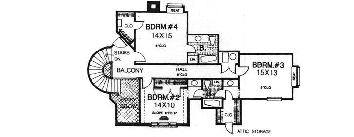 Upper/Second Floor Plan: 8-868