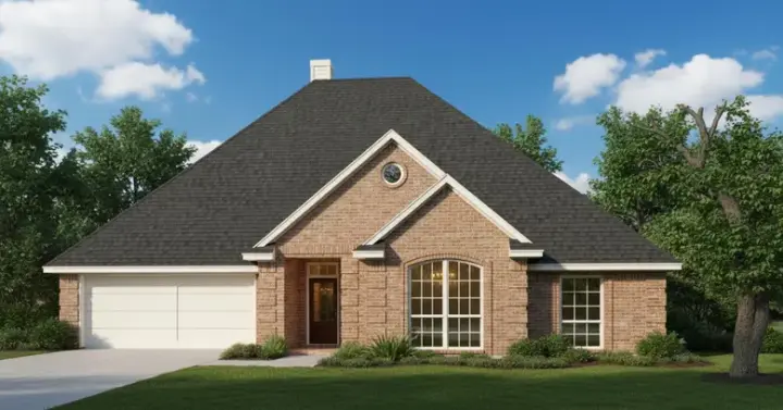 Traditional house plans 8-881 - front exterior, 1,523 sq ft, 3 bed, 2 bath house plans | Monster House Plans