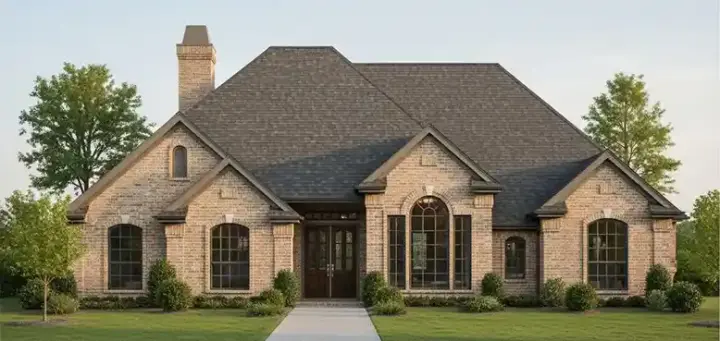 Traditional house plans 8-894 - front exterior, 2,065 sq ft, 4 bed, 2 bath house plans | Monster House Plans