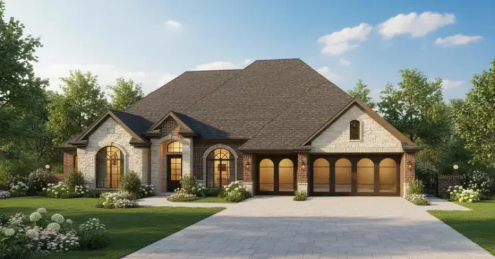 Traditional house plans 8-897 - front exterior, 2,132 sq ft, 4 bed, 3 bath house plans | Monster House Plans
