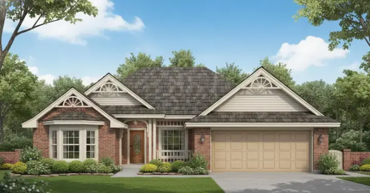 Traditional house plans 8-903 - front exterior, 1,664 sq ft, 3 bed, 2 bath house plans | Monster House Plans
