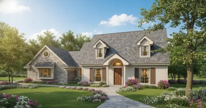 Country house plans 8-905 - front exterior, 1,939 sq ft, 3 bed, 2 bath house plans | Monster House Plans