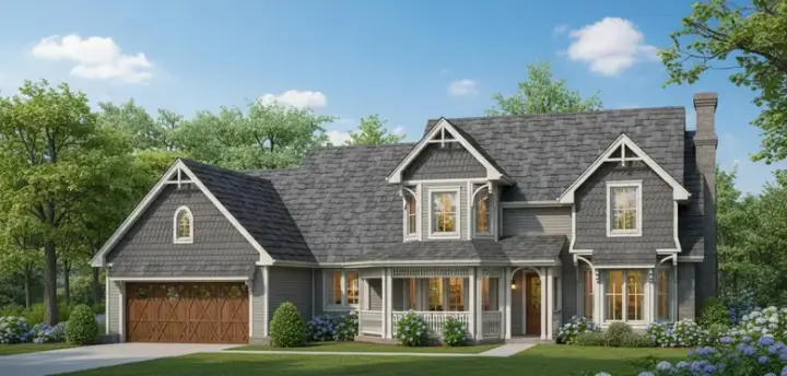 Victorian house plans 8-913 - front exterior, 2,301 sq ft, 4 bed, 2 bath house plans | Monster House Plans