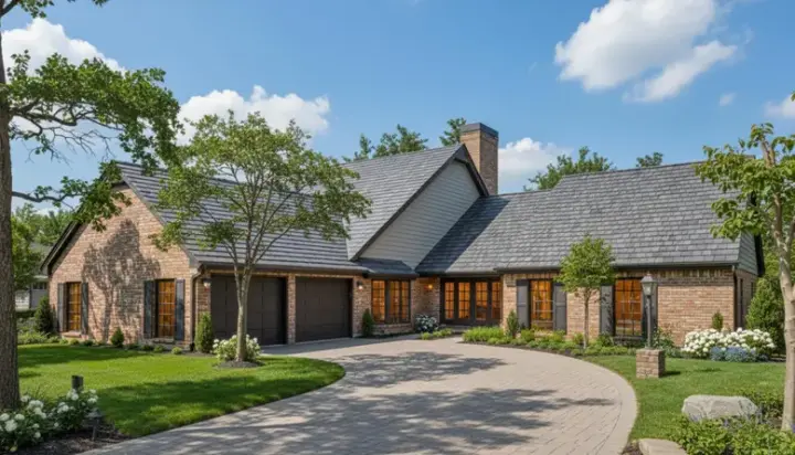 Ranch house plans 8-914 - front exterior, 2,432 sq ft, 3 bed, 2 bath house plans | Monster House Plans