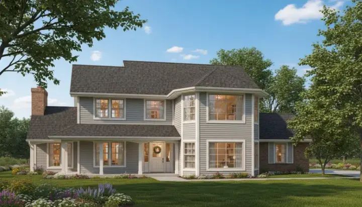 Country house plans 8-915 - front exterior, 2,478 sq ft, 3 bed, 3 bath house plans | Monster House Plans