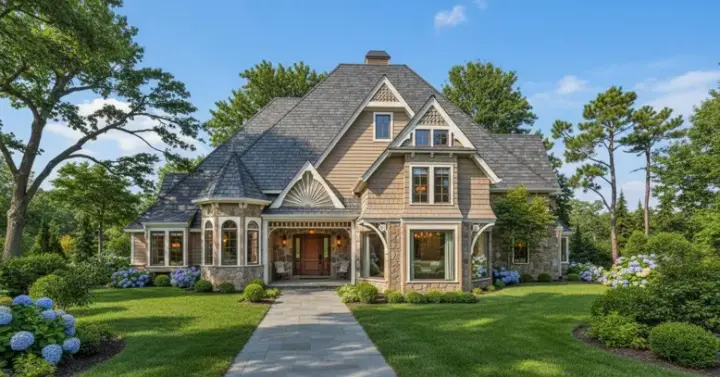 Victorian house plans 8-917 - front exterior, 3,157 sq ft, 4 bed, 3 bath house plans | Monster House Plans