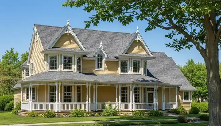 Victorian house plans 8-918 - front exterior, 3,502 sq ft, 4 bed, 3 bath house plans | Monster House Plans