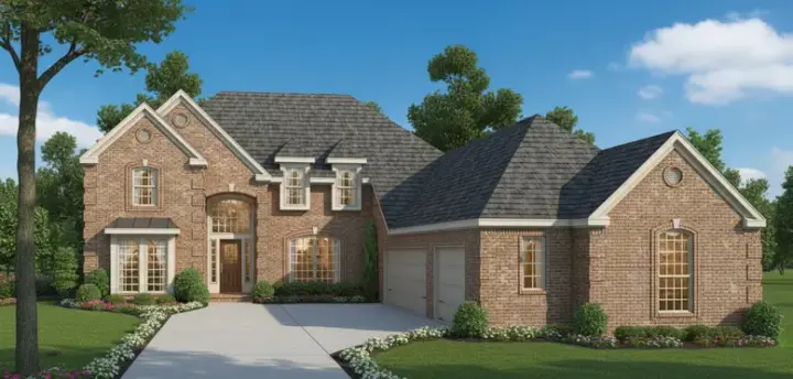 European house plans 8-923 - front exterior, 3,157 sq ft, 4 bed, 3 bath house plans | Monster House Plans