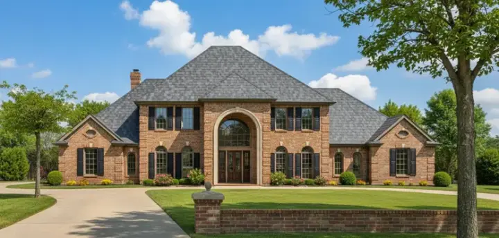 European house plans 8-939 - front exterior, 3,851 sq ft, 4 bed, 3 bath house plans | Monster House Plans