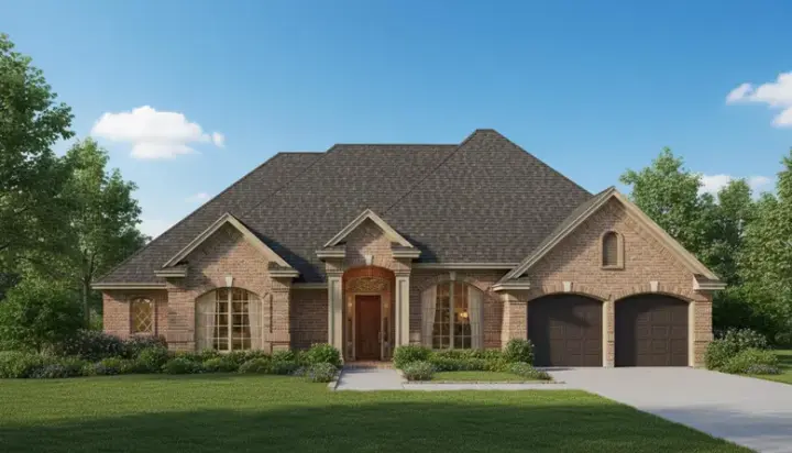 Traditional house plans 8-955 - front exterior, 2,026 sq ft, 4 bed, 3 bath house plans | Monster House Plans