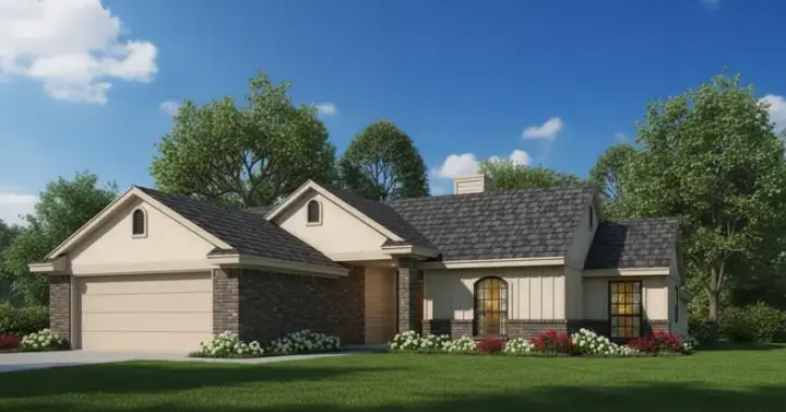 Traditional house plans 8-959 - front exterior, 2,089 sq ft, 3 bed, 2 bath house plans | Monster House Plans