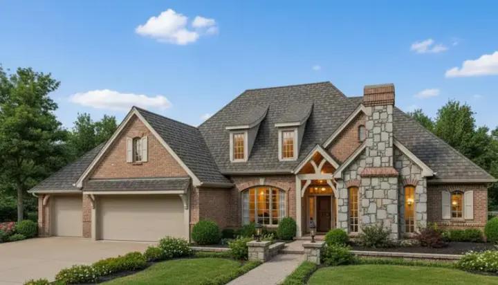 English Country house plans 8-967 - front exterior, 2,728 sq ft, 4 bed, 3 bath house plans | Monster House Plans