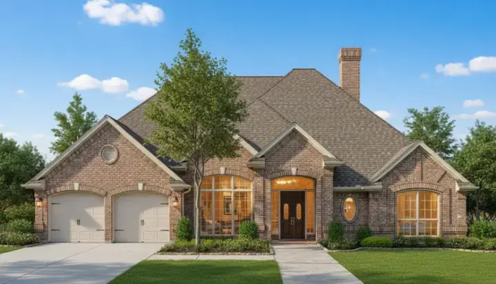Traditional house plans 8-969 - front exterior, 2,280 sq ft, 4 bed, 2 bath house plans | Monster House Plans