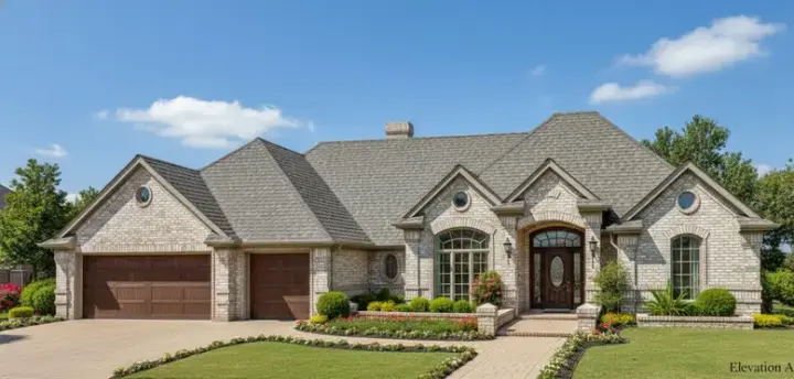 Traditional house plans 8-971 - front exterior, 2,547 sq ft, 4 bed, 3 bath house plans | Monster House Plans
