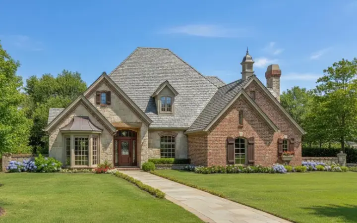 European house plans 8-975 - front exterior, 2,811 sq ft, 4 bed, 3 bath house plans | Monster House Plans