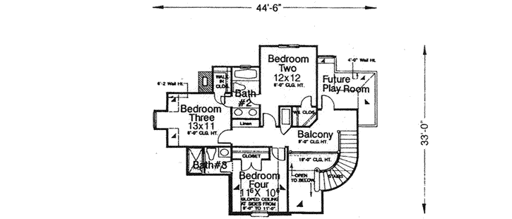 Upper/Second Floor Plan: 8-979