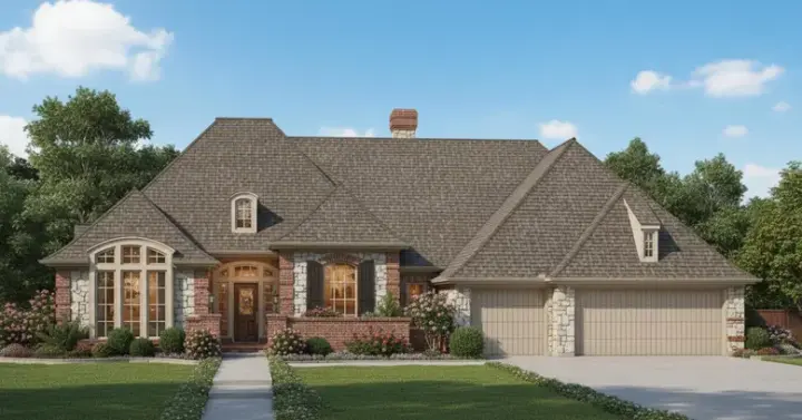 Traditional house plans 8-981 - front exterior, 2,578 sq ft, 4 bed, 3 bath house plans | Monster House Plans