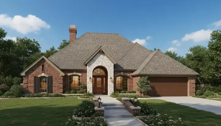 Traditional house plans 8-984 - front exterior, 2,321 sq ft, 4 bed, 2 bath house plans | Monster House Plans