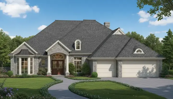 Traditional house plans 8-985 - front exterior, 2,528 sq ft, 4 bed, 3 bath house plans | Monster House Plans
