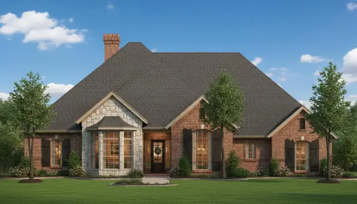 Traditional house plans 8-989 - front exterior, 2,369 sq ft, 3 bed, 2 bath house plans | Monster House Plans