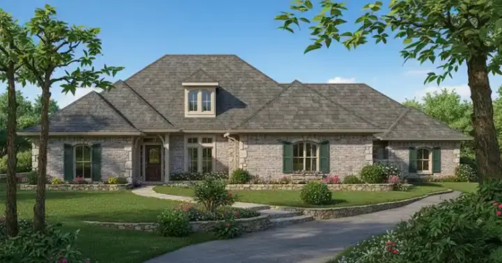 Traditional house plans 8-993 - front exterior, 3,066 sq ft, 4 bed, 3 bath house plans | Monster House Plans