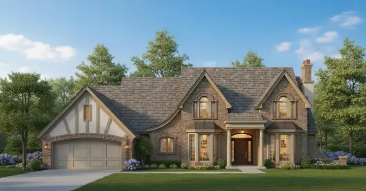 French Country house plans 8-995 - front exterior, 3,135 sq ft, 4 bed, 2 bath house plans | Monster House Plans