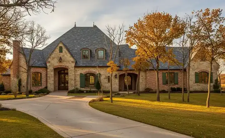 European house plans 80-101 - front exterior, 4,296 sq ft, 4 bed, 3 bath house plans | Monster House Plans