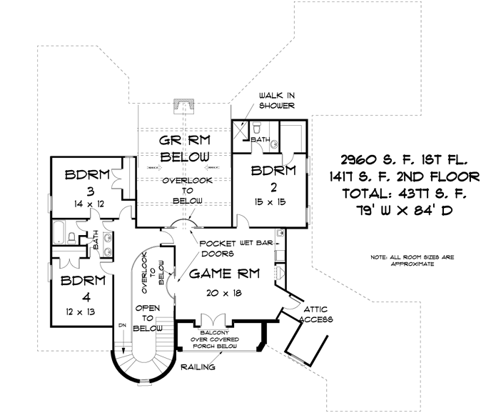 Upper/Second Floor Plan: 80-103