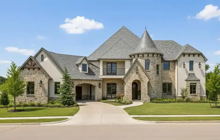 European house plans 80-106 - front exterior, 4,522 sq ft, 3 bed, 3 bath house plans | Monster House Plans