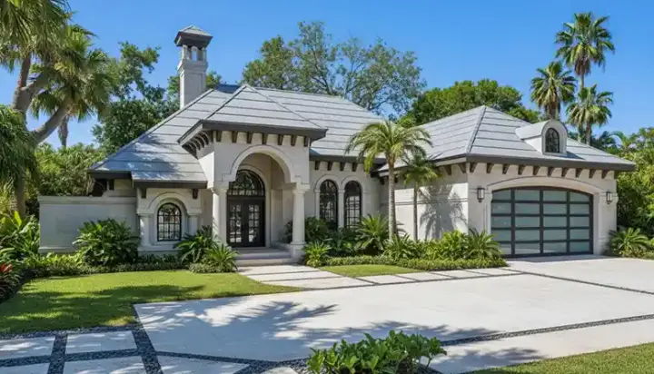 Mediterranean house plans 81-112 - front exterior, 2,040 sq ft, 3 bed, 2 bath house plans | Monster House Plans
